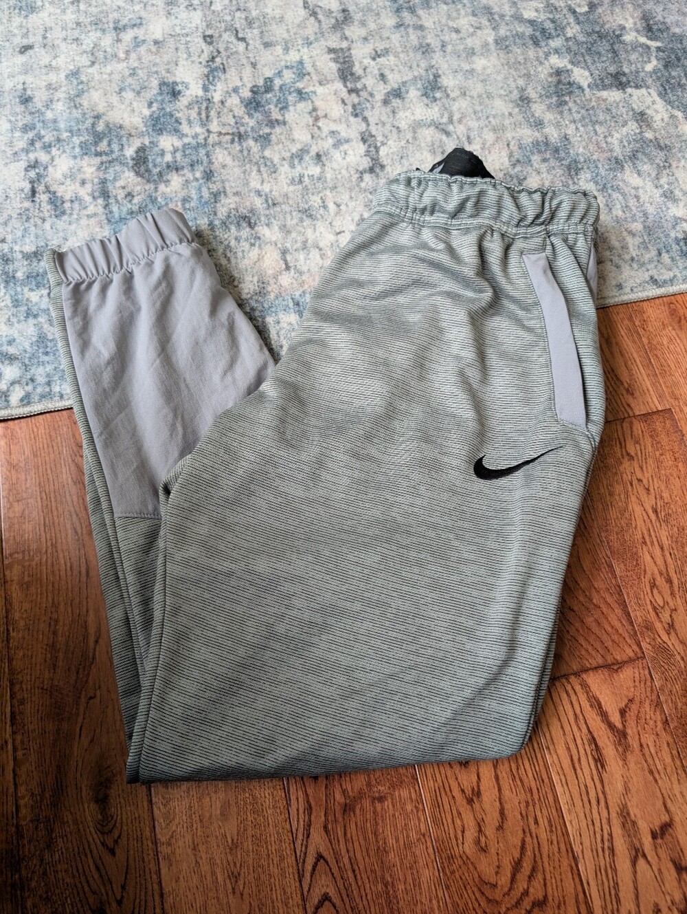 Men's Nike Dri-Fit Gray Black Joggers W/ Pockets Elastic Waist Size XXL